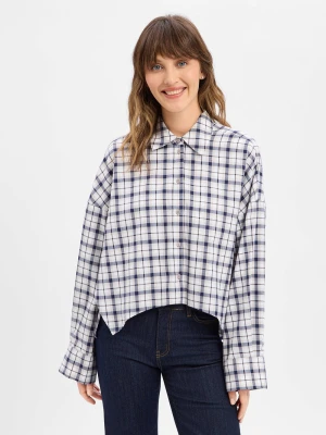 Drykorn Bluzka damska - Oshia Kobiety Bawełna biały|niebieski|czarny w kratkę,