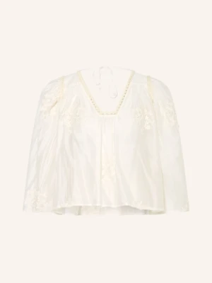 Drykorn Bluzka Ismara Z Koronkowymi Detalami weiss