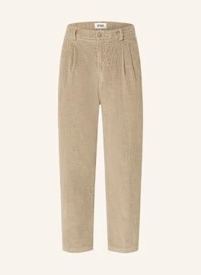 Drykorn Chinosy Ze Sztruksu Karyko Relaxed Fit Ze Skróconymi Nogawkami gruen