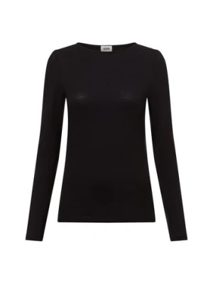 Drykorn Damska koszulka z długim rękawem - Renbie Kobiety Bawełna czarny jednolity,