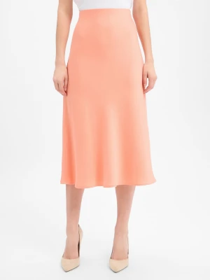 Drykorn Damska satynowa spódnica - Ura Kobiety Sztuczne włókno pomarańczowy,