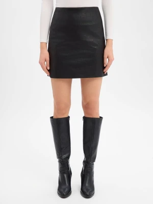 Drykorn Damska spódniczka mini - Gentilie Kobiety Sztuczna skóra czarny jednolity,