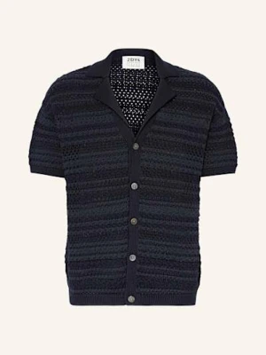 Drykorn Dzianinowa Koszula Z Klapami Ray Comfort Fit blau