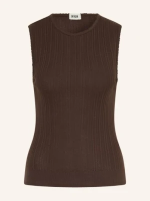 Drykorn Dzianinowy Top Farida braun