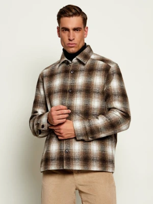 Drykorn Koszula Dieggo_P | Oversize fit | z dodatkiem wełny brązowy
