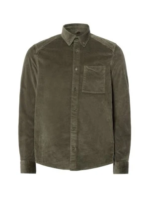 Drykorn Koszula męska Mężczyźni Comfort Fit Bawełna zielony jednolity,