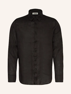 Drykorn Koszula Ramis Regular Fit Z Lnu schwarz