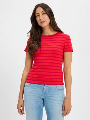 Drykorn Koszulka damska - Koale Kobiety Bawełna czerwony|wyrazisty róż w paski,