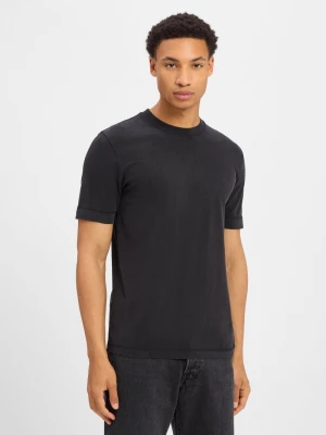 Drykorn Koszulka męska - Raphael Mężczyźni Bawełna czarny jednolity,