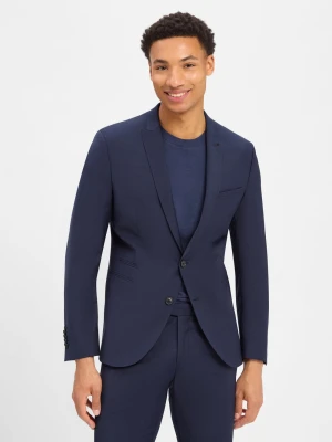 Drykorn Marynarka męska Mężczyźni Slim Fit Sztuczne włókno niebieski jednolity,