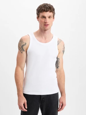 Drykorn Męski podkoszulek - Nathan Mężczyźni Bawełna biały jednolity,