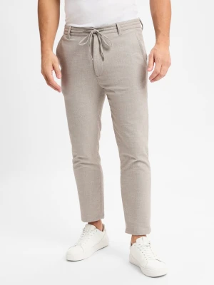 Drykorn Męskie spodnie materiałowe - Deger Mężczyźni beżowy marmurkowy,