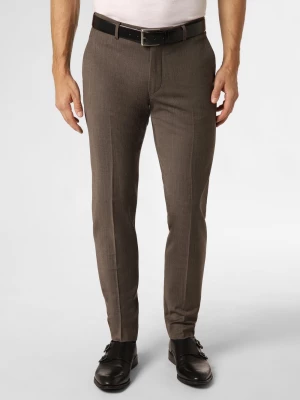 Drykorn Męskie spodnie od garnituru modułowego Mężczyźni Regular Fit brązowy|szary marmurkowy,