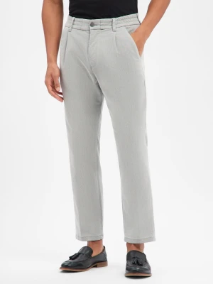 Drykorn Męskie spodnie plisowane - Chasy Mężczyźni szary jednolity,