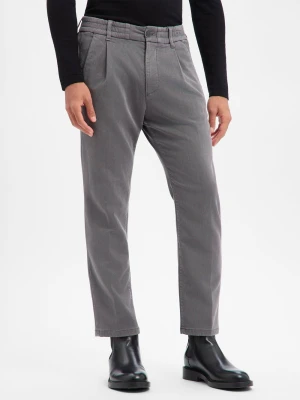 Drykorn Męskie spodnie plisowane - Chasy Mężczyźni szary jednolity,