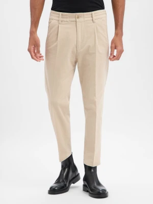 Drykorn Męskie spodnie sztruksowe - Chasy Mężczyźni Bawełna brązowy jednolity,