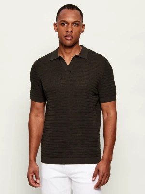 Drykorn Polo BRAIAN | Regular Fit | mercerised brązowy