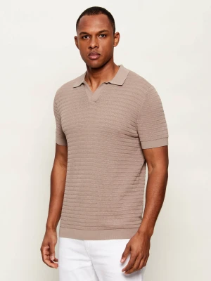 Drykorn Polo BRAIAN | Regular Fit | mercerised beżowy