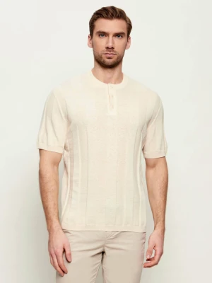 Drykorn Polo FREEKO | Regular Fit | z dodatkiem lnu beżowy