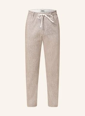 Drykorn Spodnie Deger W Stylu Dresowym Regular Fit Z Lnem beige