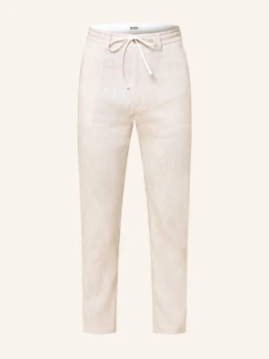 Drykorn Spodnie Deger W Stylu Dresowym Regular Fit Z Lnem beige