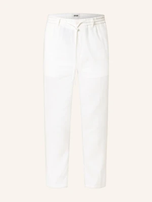Drykorn Spodnie Deger W Stylu Dresowym Regular Fit Z Lnem weiss