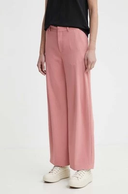 Drykorn spodnie DESK damskie kolor różowy proste high waist 130014 80754