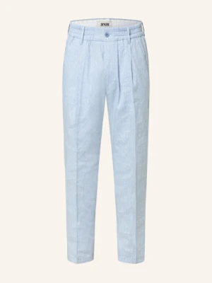 Drykorn Spodnie Garniturowe Chasy Extra Slim Fit Z Lnem blau