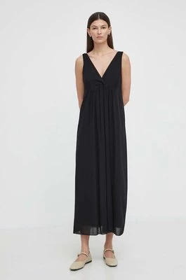 Drykorn sukienka MAURIA kolor czarny maxi rozkloszowana 124128 60605