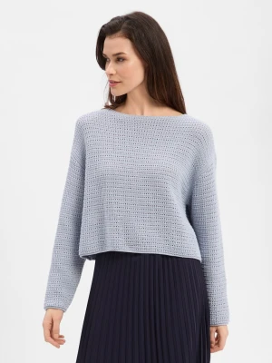 Drykorn Sweter damski z dzianiny - Imenia_2 Kobiety Bawełna (100%) niebieski jednolity,