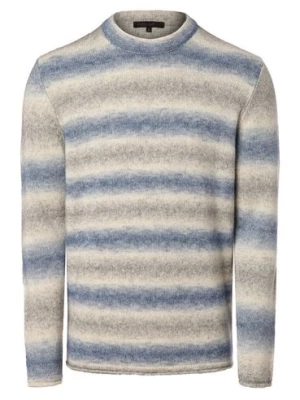 Drykorn Sweter męski Mężczyźni Bawełna beżowy|szary|niebieski w paski,