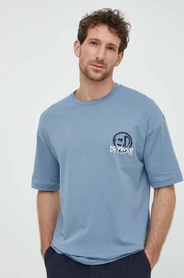Drykorn t-shirt bawełniany ANAYO_GD męski kolor niebieski z nadrukiem 52015549295