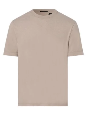 Drykorn T-shirt męski Mężczyźni Bawełna brązowy|szary jednolity,