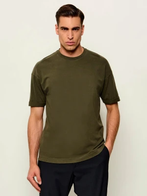 Drykorn T-shirt THILO | Relaxed fit oliwkowy