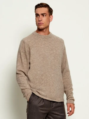 Drykorn Wełniany sweter Leando | Relaxed fit beżowy