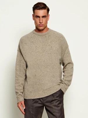 Drykorn Wełniany sweter Neelio | Loose fit beżowy