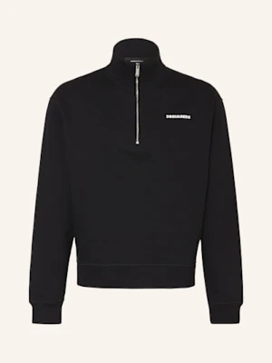 dsquared2 Bluza Dresowa Typu Troyer schwarz CZARNY