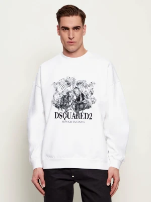 Dsquared2 Bluza | Relaxed fit biały