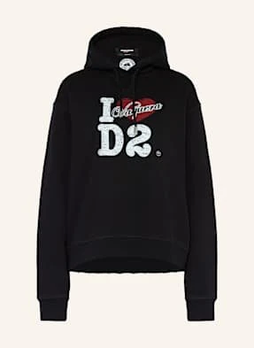dsquared2 Bluza Z Kapturem Vaquera schwarz