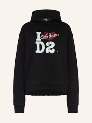 dsquared2 Bluza Z Kapturem Vaquera schwarz