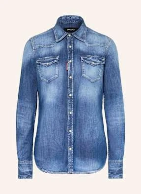 dsquared2 Bluzka Jeansowa blau
