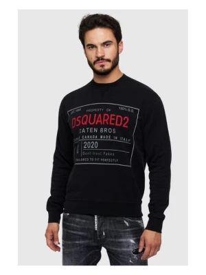 Zdjęcie produktu DSQUARED2 Czarna bluza męska z czerwonym logo