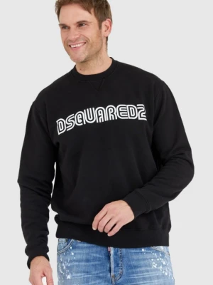 DSQUARED2 Czarna bluza męska z logo outline, Rozmiar M