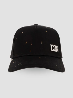 DSQUARED2 Czarna czapka z daszkiem