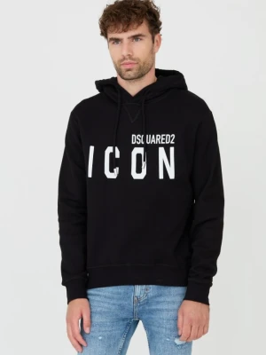 DSQUARED2 Czarna męska bluza Sweatshirt, Rozmiar XXL