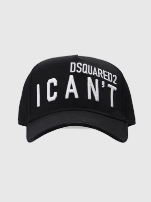 DSQUARED2 Czarna męska czapka z daszkiem icant