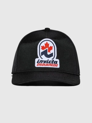 DSQUARED2 Czarna męska czapka z logo invicta