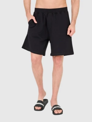 DSQUARED2 Czarne bawełniane szorty męskie, Rozmiar XL