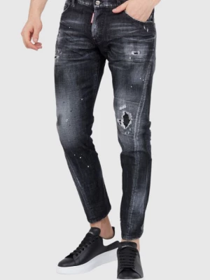DSQUARED2 Czarne jeansy męskie sexy twist jean