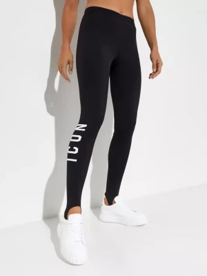 Dsquared2 Czarne legginsy z logo rozmiar